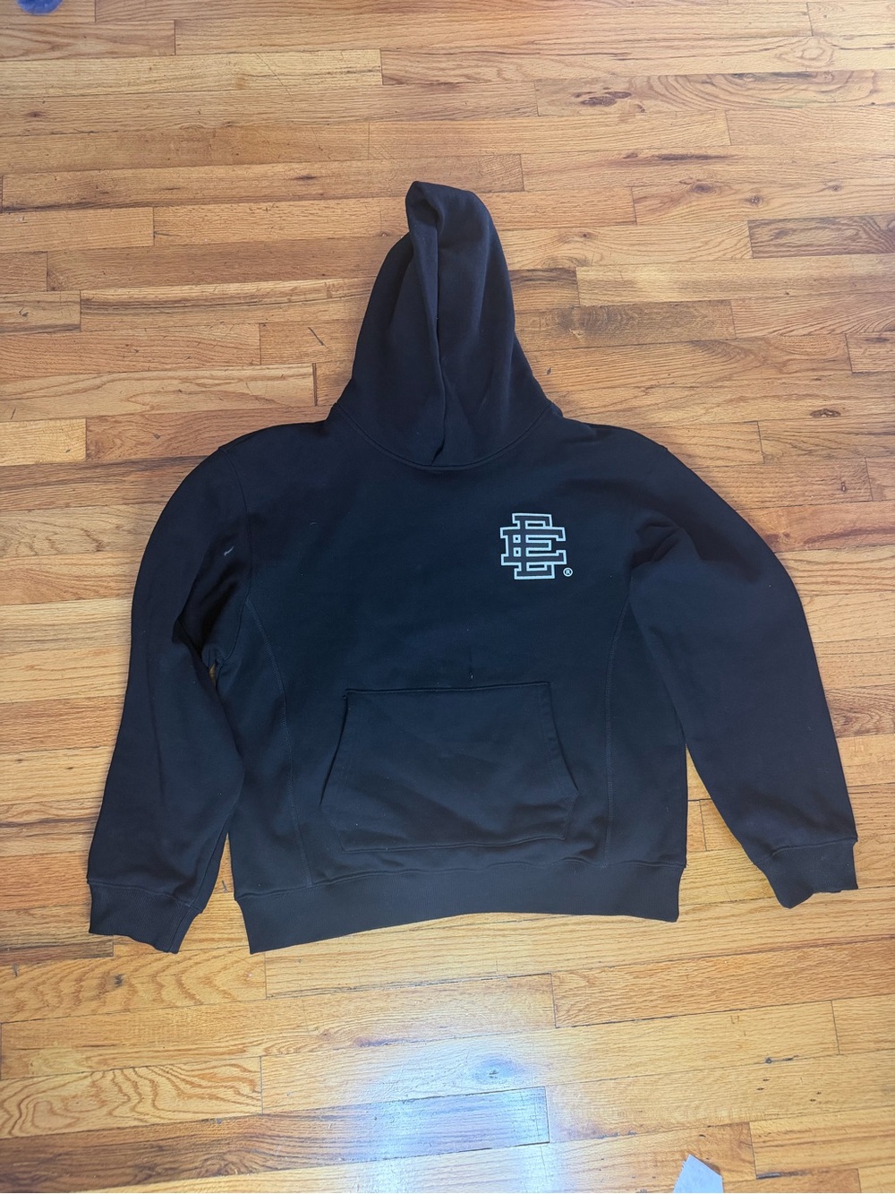 Men's Black Hoodie with Small Chest Logo